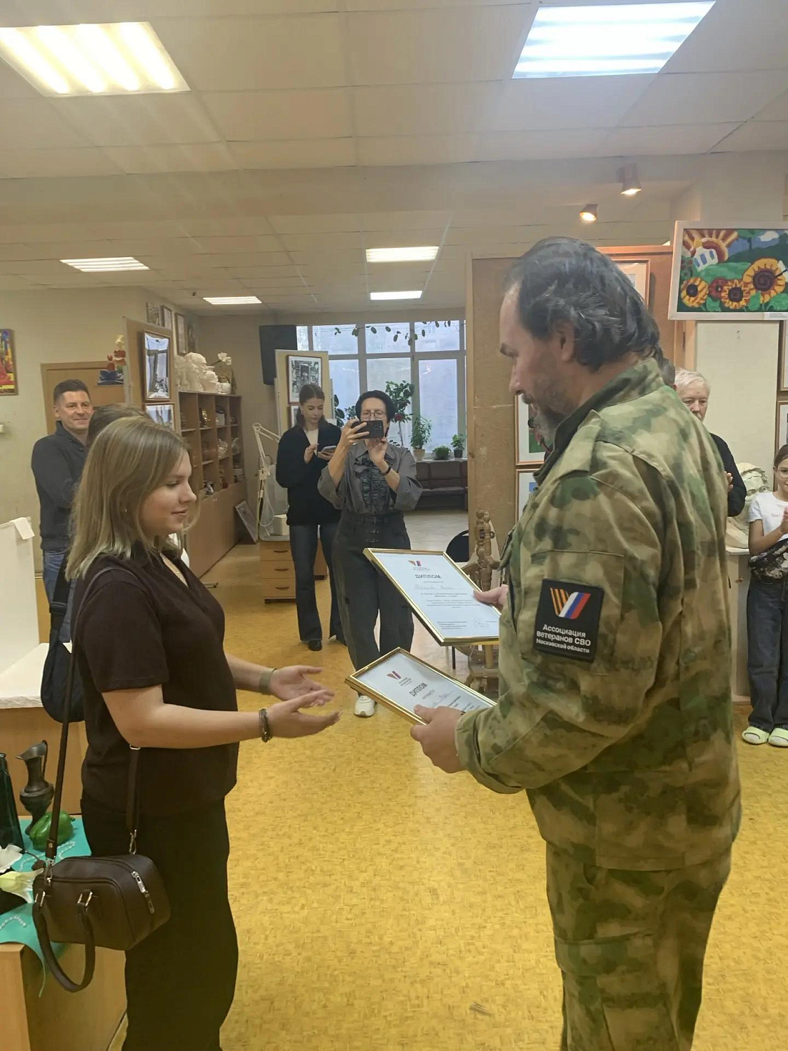 Вручение наград победителям художественного фестиваля «Мой папа — Герой!»